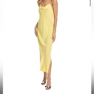 Ba&sh yellow slip dress size 1 (small)
